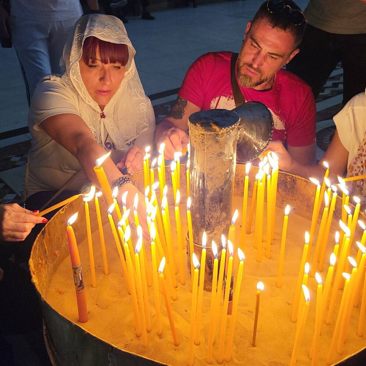 Наша традиция - я зажгу большую храмовую благодарственную свечу  сомолитвенников от Благодатного Огня - в Вербное воскресенье | Эмилия -  Святой Иерусалим | Дзен