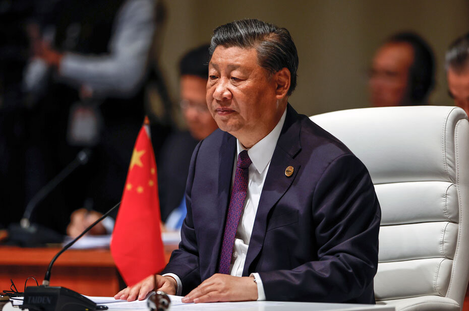  Председатель КНР Си Цзиньпин на 15-м саммите БРИКС. Фото: EPA/ТАСС