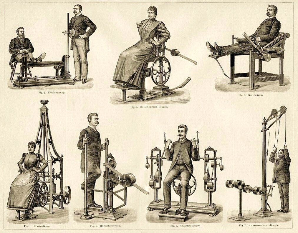 первые фитнес-тренажеры (это еще не все)