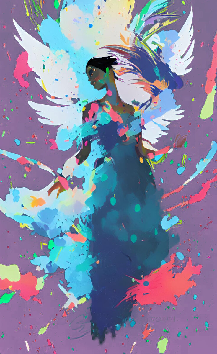 Крылья весны. Иллюстрация создана с помощью нейросети DreamAI и программы Photoshop.

