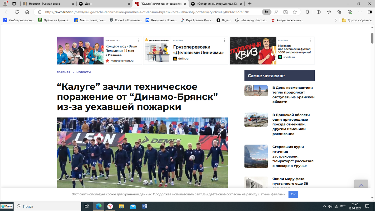 скрин с сайта "Брянский ворчун"