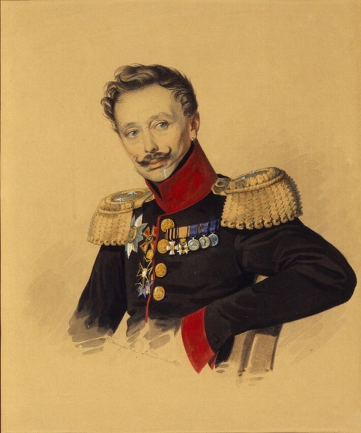 Князь Фёдор Фёдорович Гагарин, 1830-е (худож. Karl Hampeln)