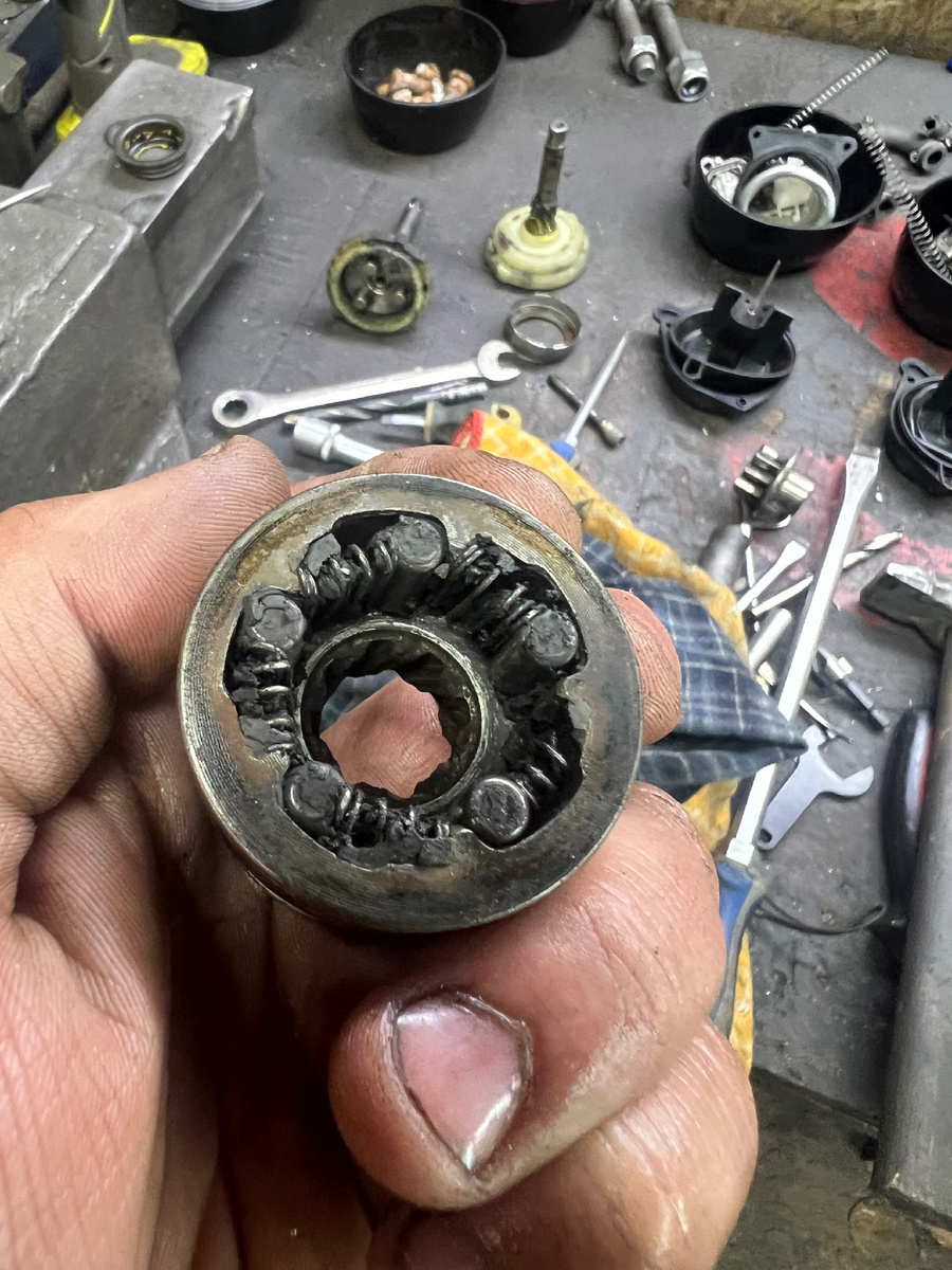 Состояние обгонки после разборки