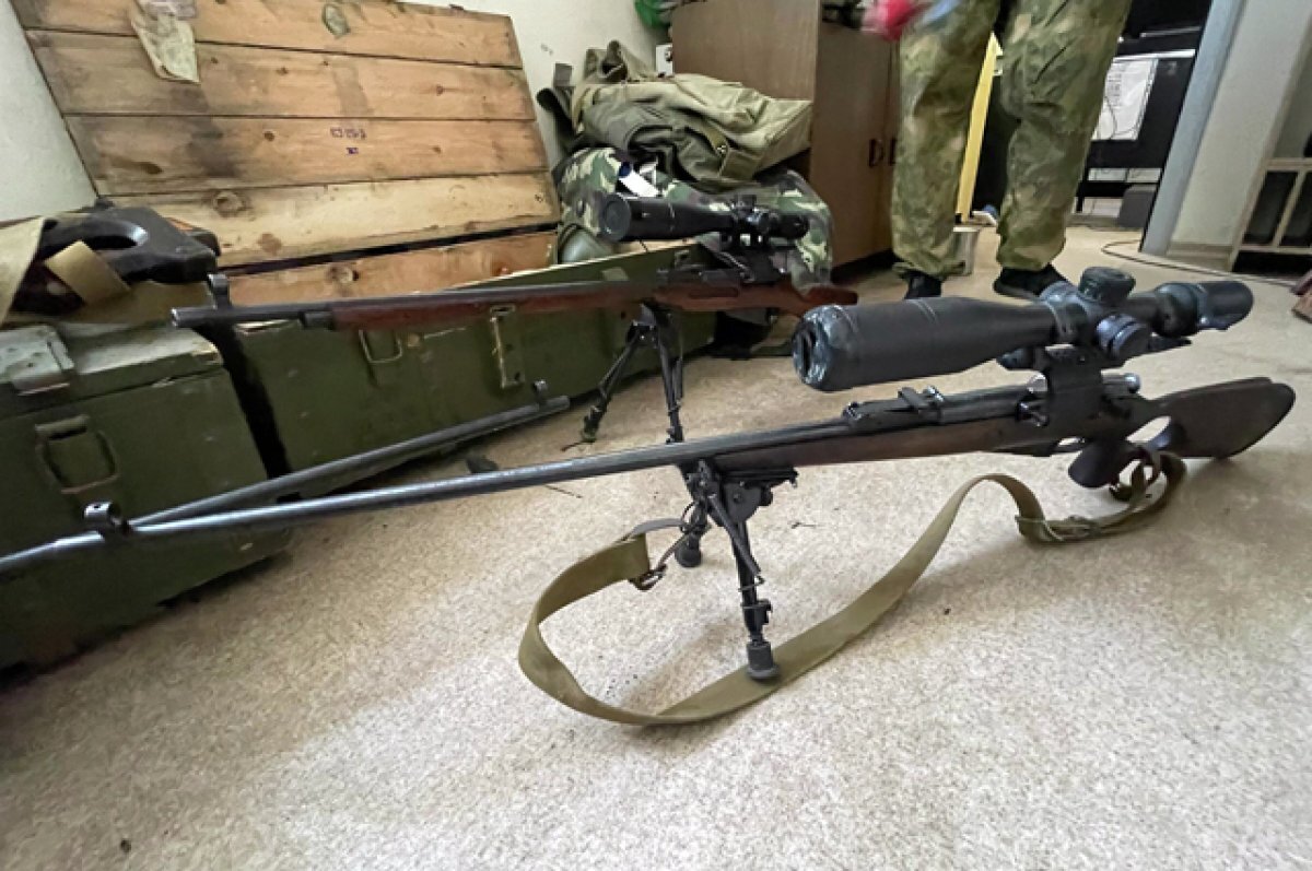    Модернизированная винтовка Мосина в одном из арсеналов ВС РФ под Авдеевкой