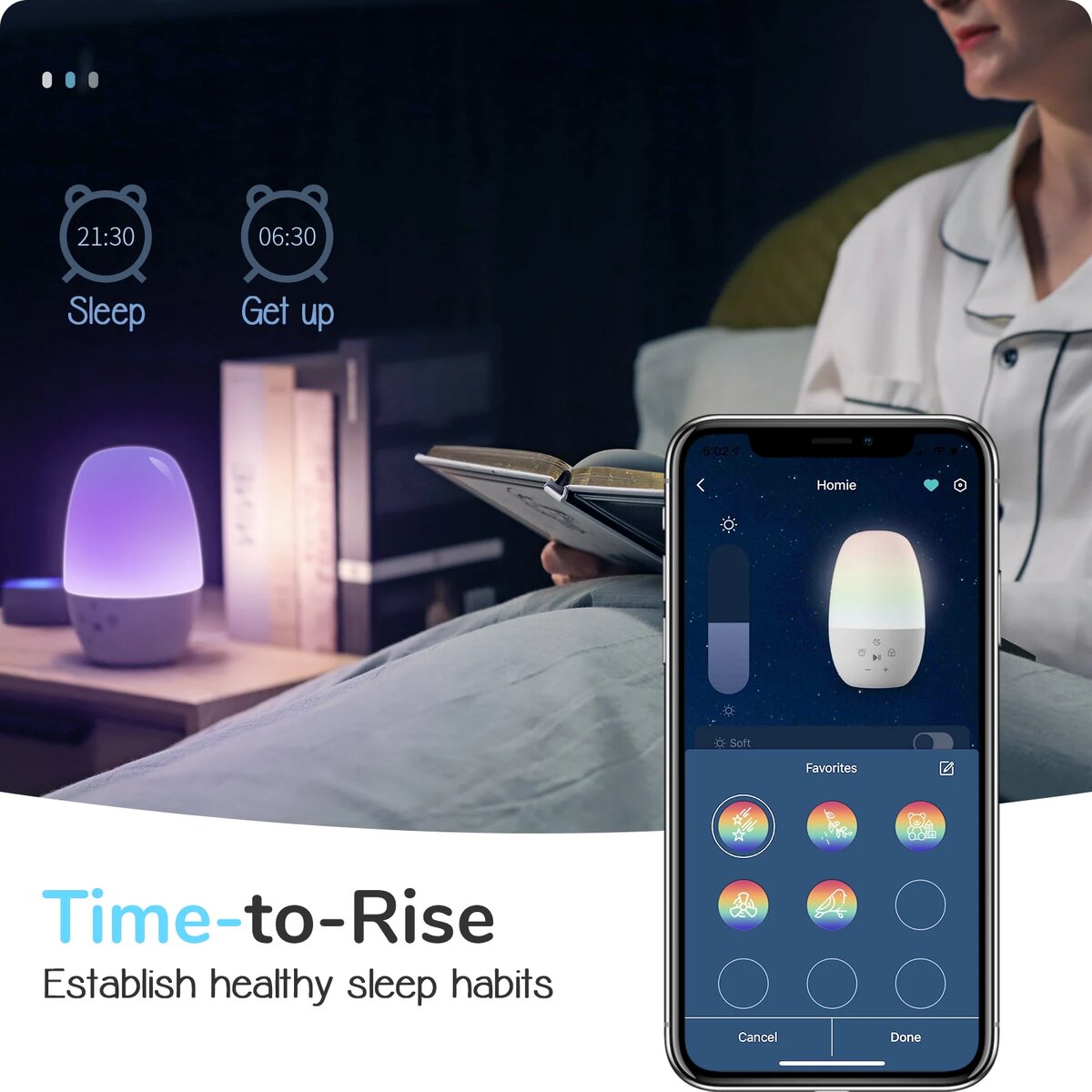 Иконки в приложении отражают различные звуковые программы