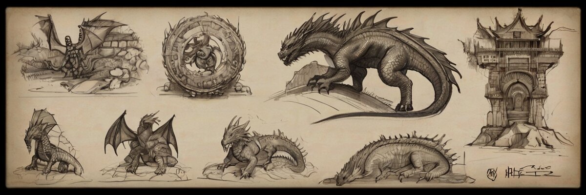 Иллюстрация. Дом драконов.