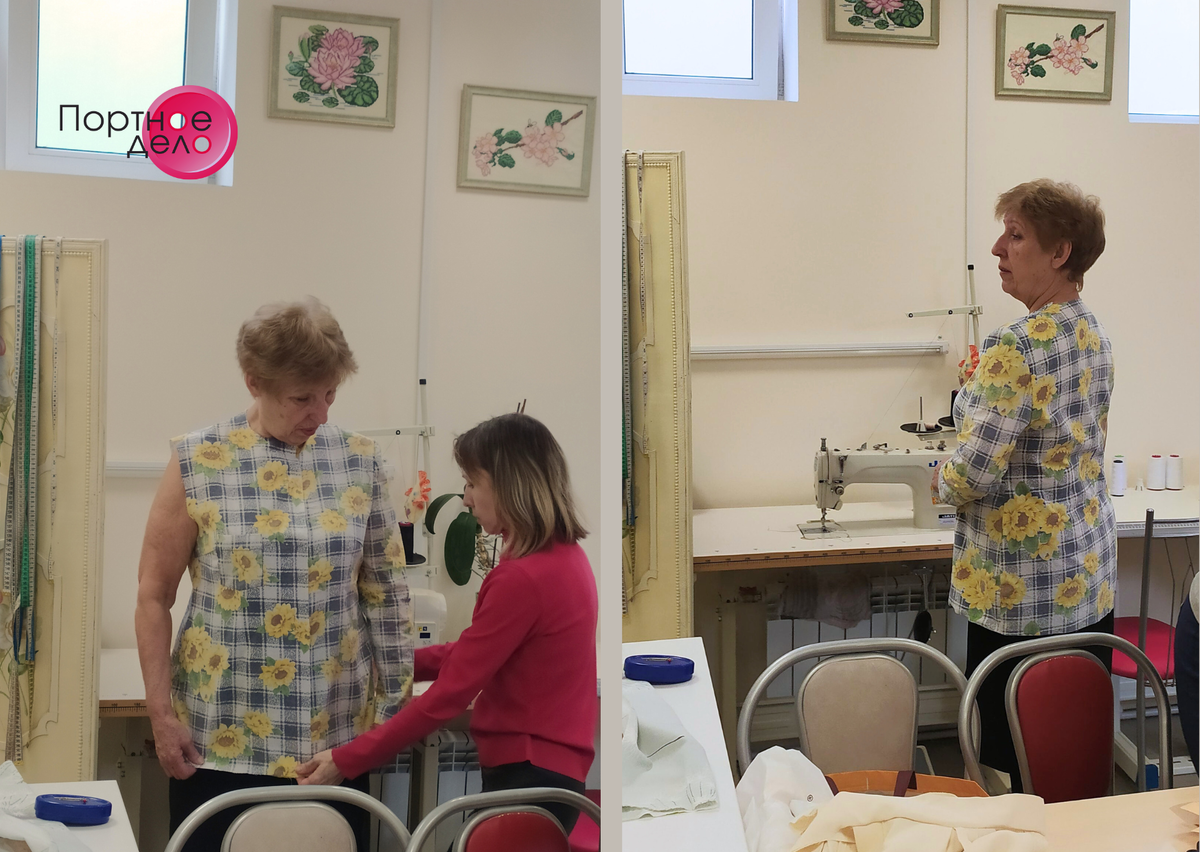 Занятия на курсе "Портной-закройщик", делаем тренировочный макет плечевого изделия