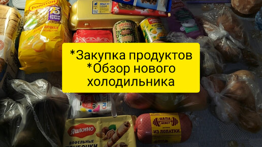 Закупка продуктов . Обзор нового холодильника .