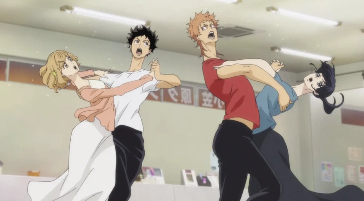 Кадр из аниме «Добро пожаловать в бальный зал»   📷