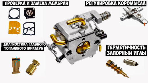 ВСЕ В ОДНОМ РОЛИКЕ! Диагностика и ремонт карбюратора бензопилы.