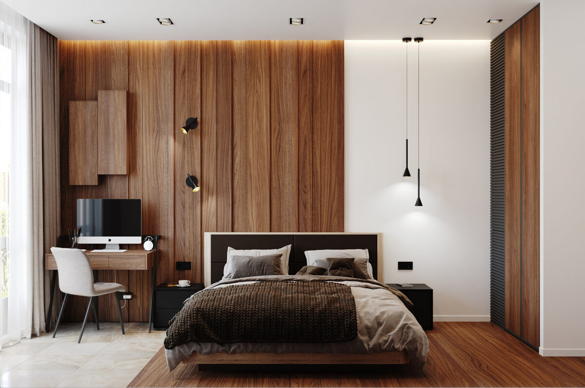 ЖК Граф Орлов. Контрастная спальня