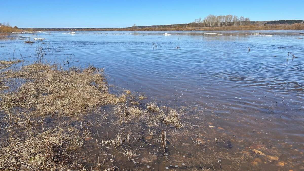 Река Чусовая. Ранний ледоход 11 апреля 