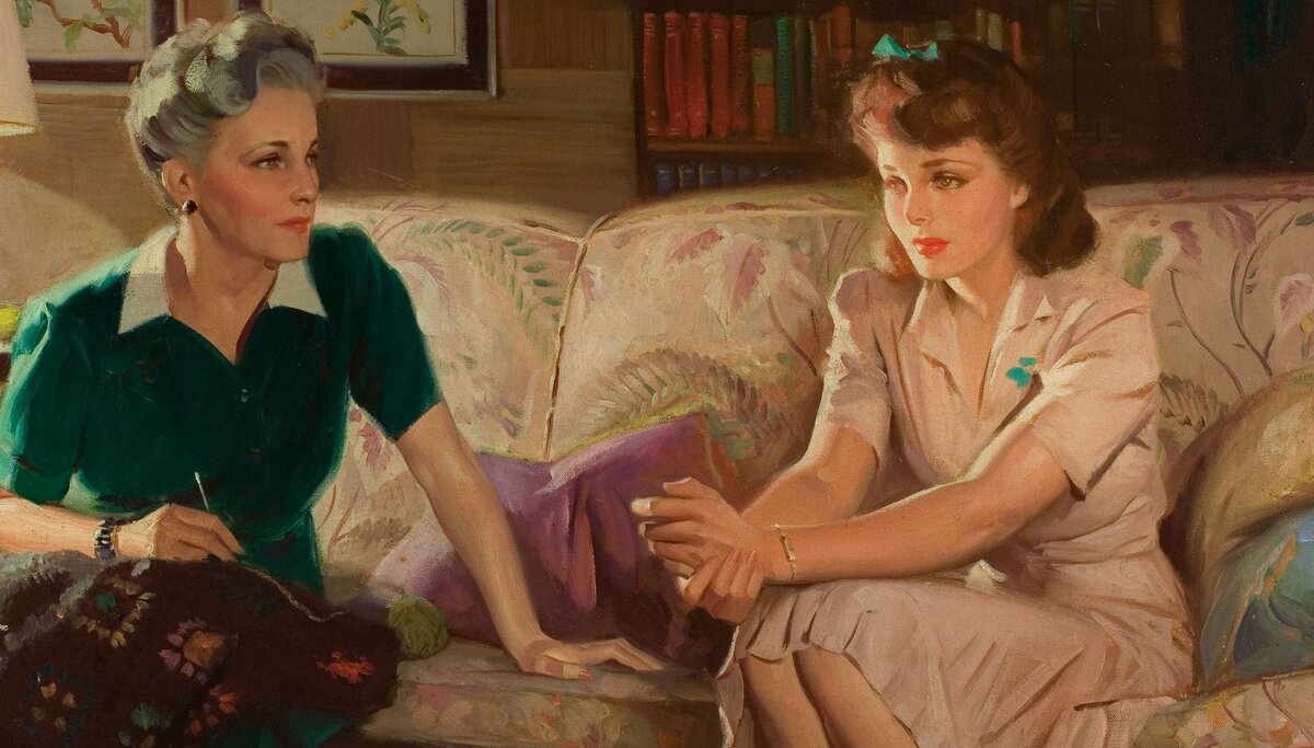 "Разговор" фрагмент, художник Том Ловелл