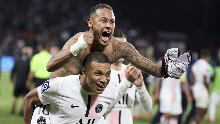    Неймар и Килиан Мбаппе. Global Look Press