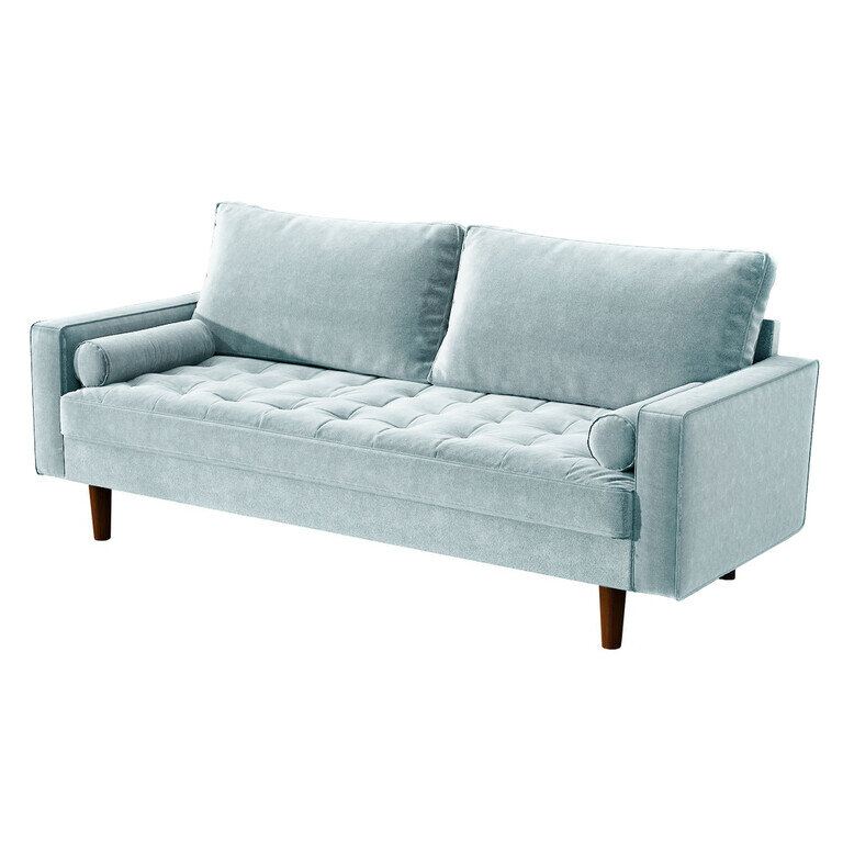 Диван Scott трехместный серо-голубой Bradexhome