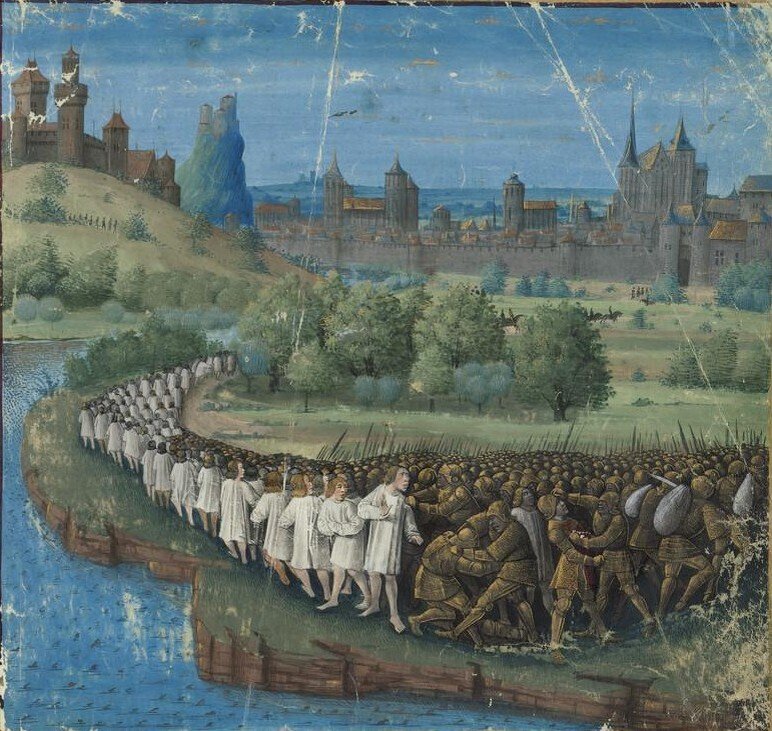 Крестовый поход бедняков. Миниатюра Жана Коломба 