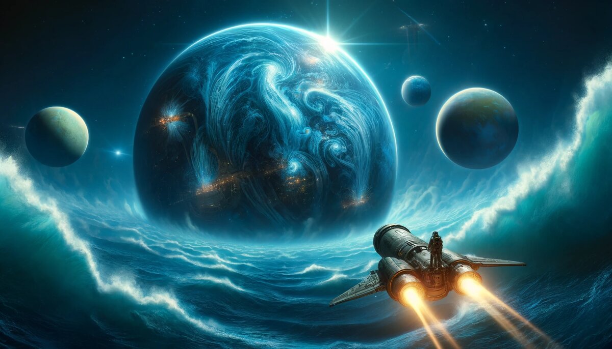 Аврора и Люкс приближаются к водному миру Акварии.