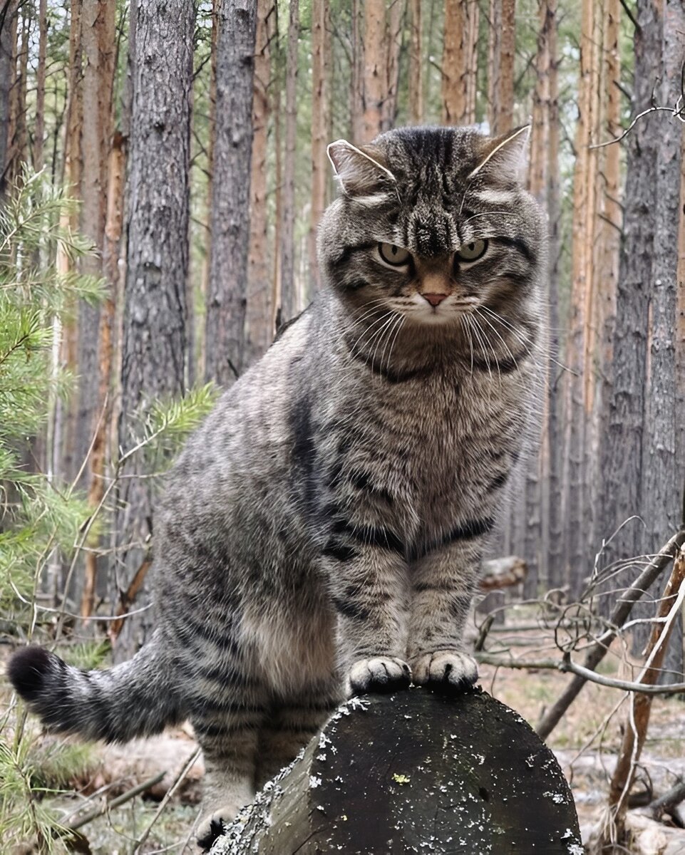 Кошачья фотомодель и мой напарник по лесным прогулкам — Рысик