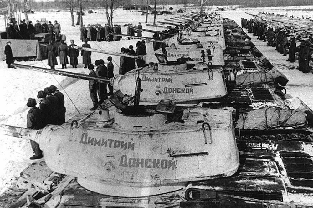  Танковая колонна «Дмитрий Донской», построенная на средства, собранные верующими в 1944 г.