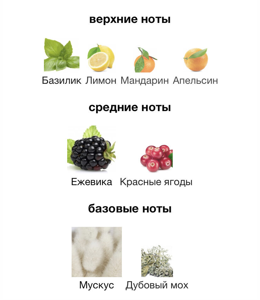 Верхние ноты ежевика Верхние ноты ежевика