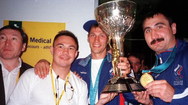    Константин Цзю, Олег Саитов и Александр Лебзяк на Олимпиаде в Сиднее в 2000 году.Игорь Рабинер