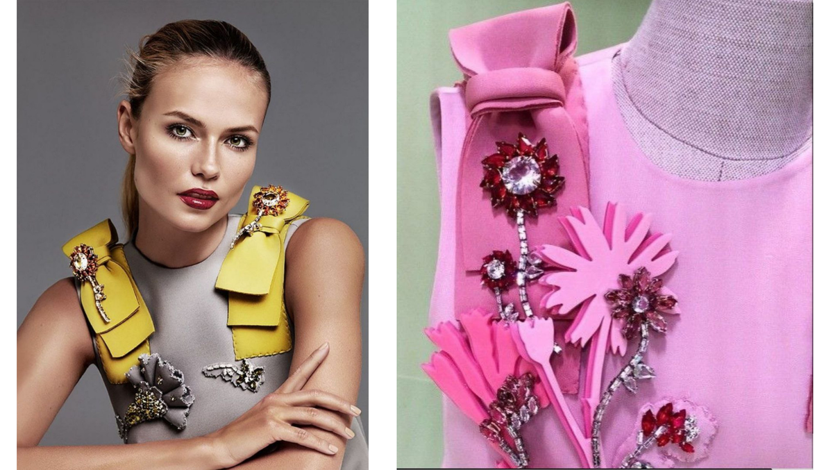 Примеры аксессуаров с цветами и вышивкой, которе будем разбирать и делать в апреле