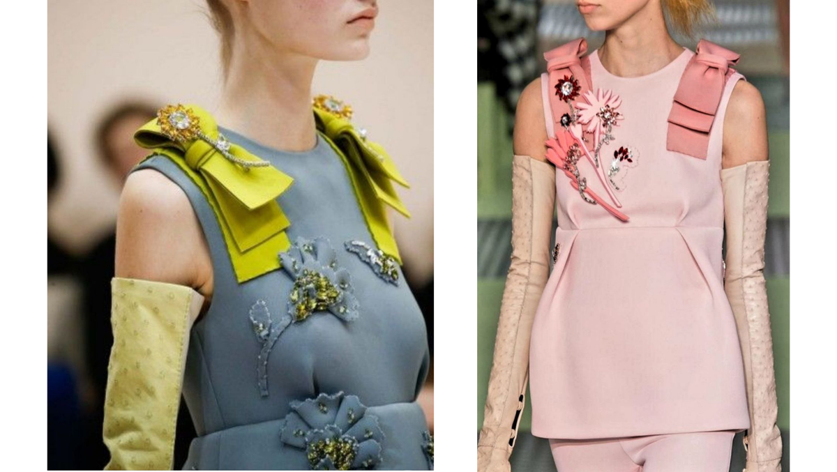 Примеры аксессуаров с цветами и вышивкой, которе будем разбирать и делать в апреле