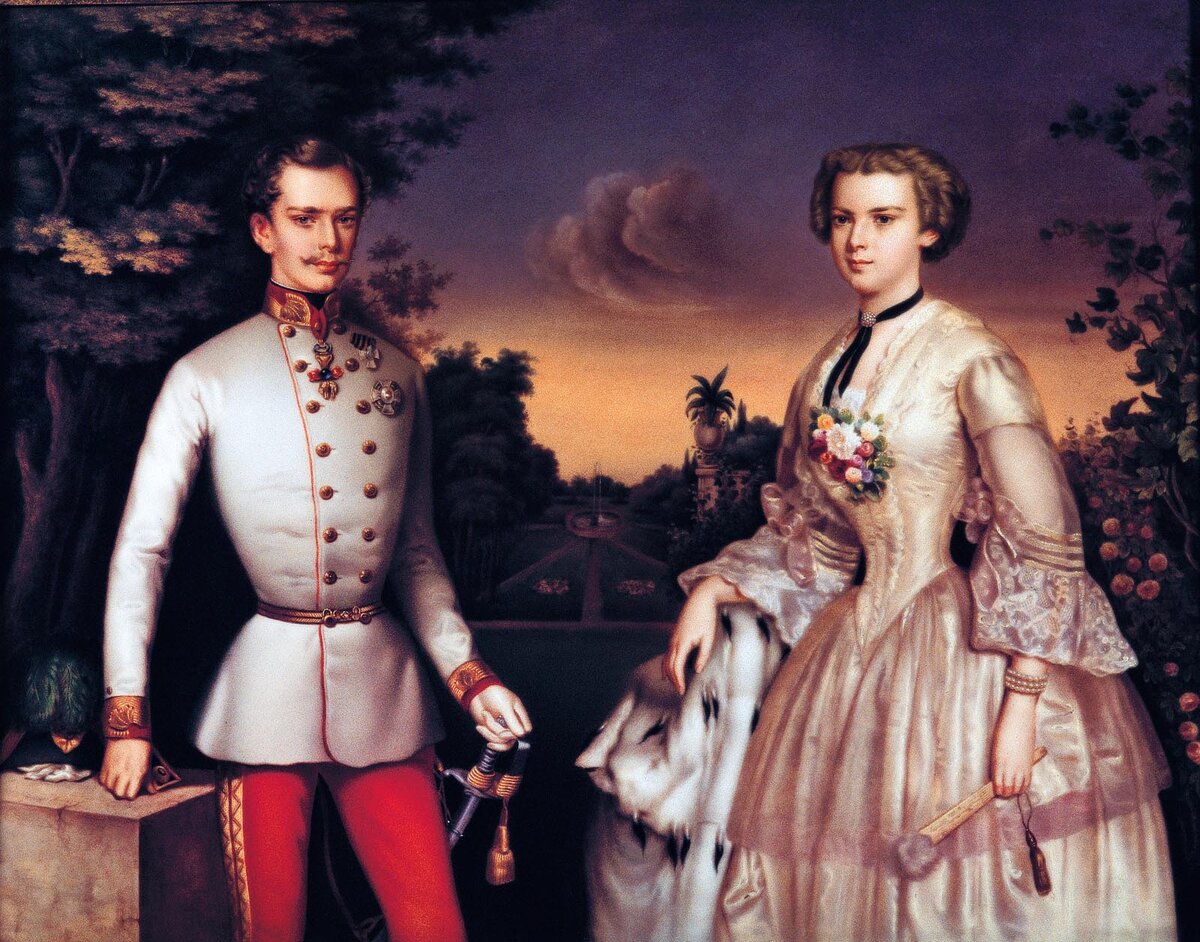 Портрет императора Франца-Иосифа и его жены Елизаветы 