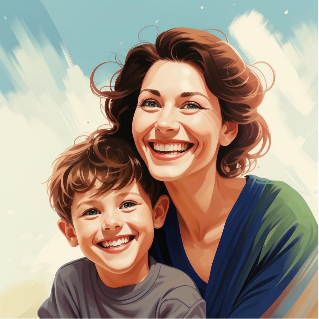 фотография мамы и Виктора в детстве