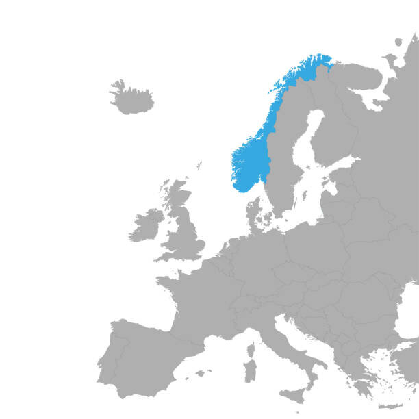 Норвегия на карте Европы