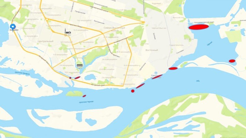    Карту опасных мест на водоёмах Сургута опубликовала администрация