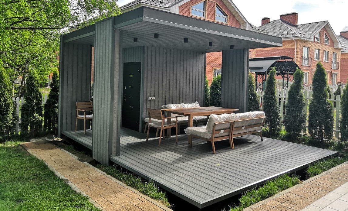 Терраса  из ДПК. Фото из портфолио производителя ECODECKING 