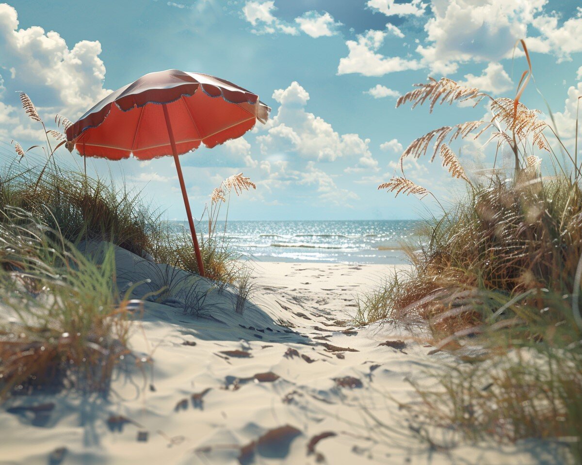 Летний пляж