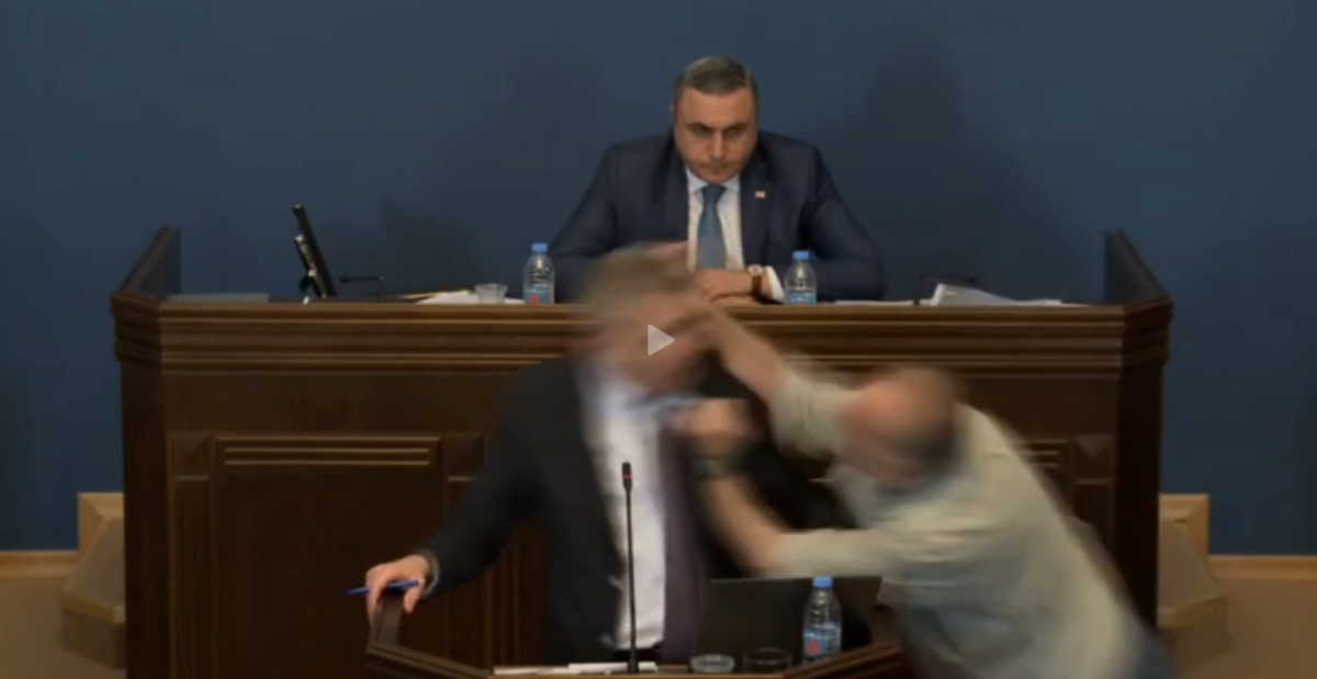 Драка в парламенте Грузии //  Flash Россия | Новости