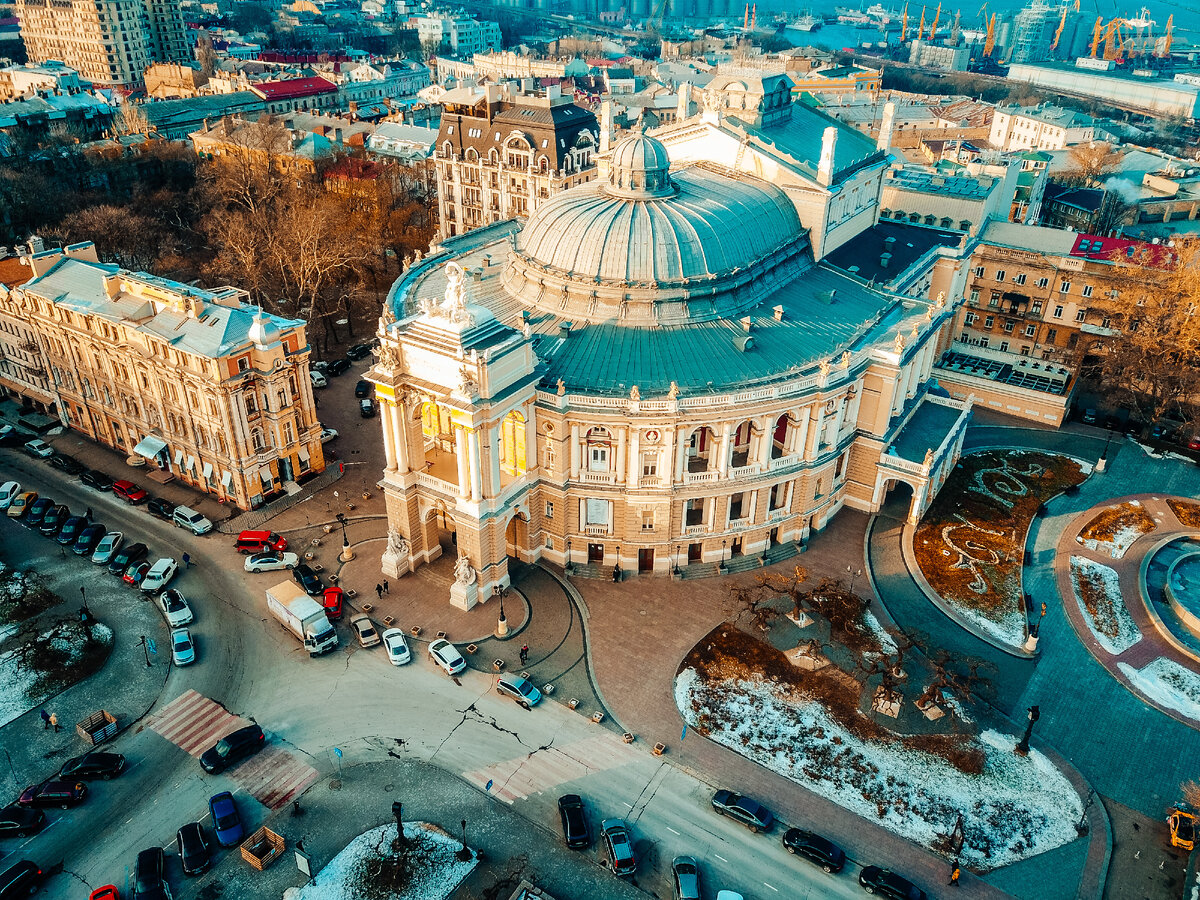 Город-герой Одесса с высоты птичьего полёта 