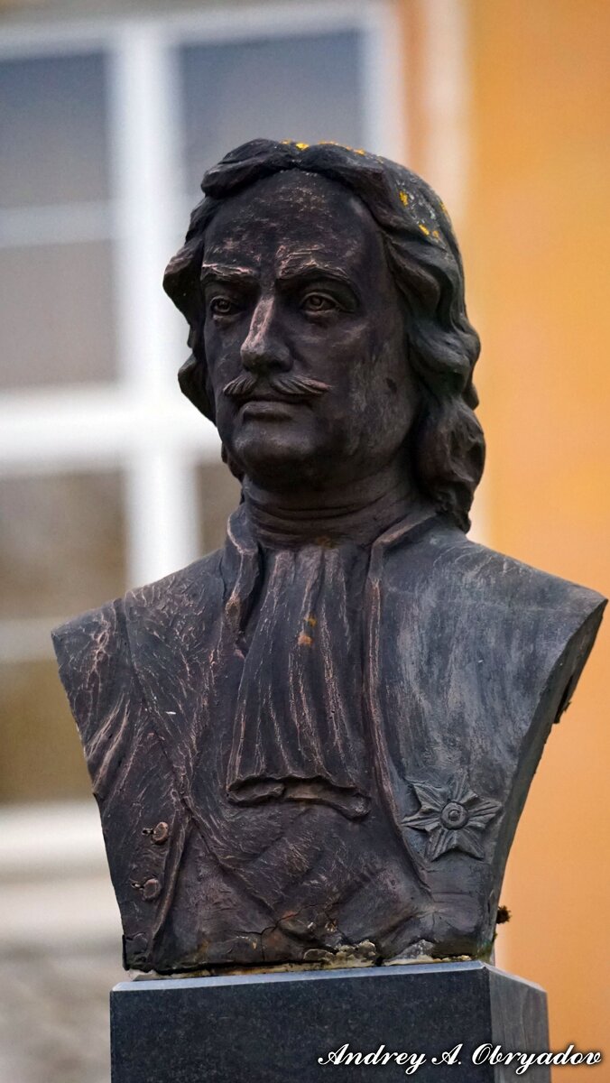 Бюст Петра Первого, основателя Ботанического сада.