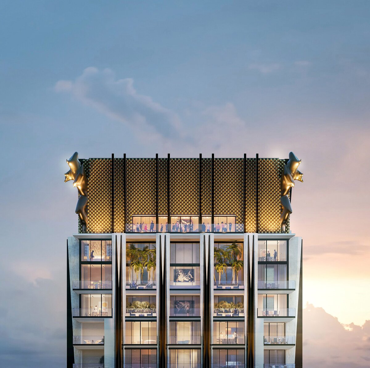 Фасад башни от Dolce & Gabbana и Studio Sofield, Майами. Изображение: LL&Co