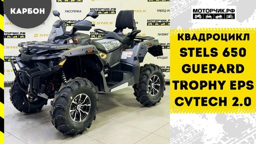 Квадроцикл Stels ATV 650 Guepard Trophy EPS CVTech 2.0 в цвете карбон