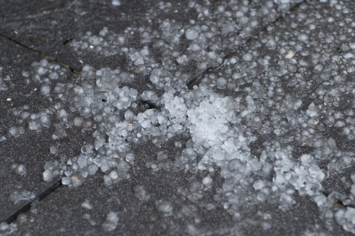    В Москве прошел сильный град