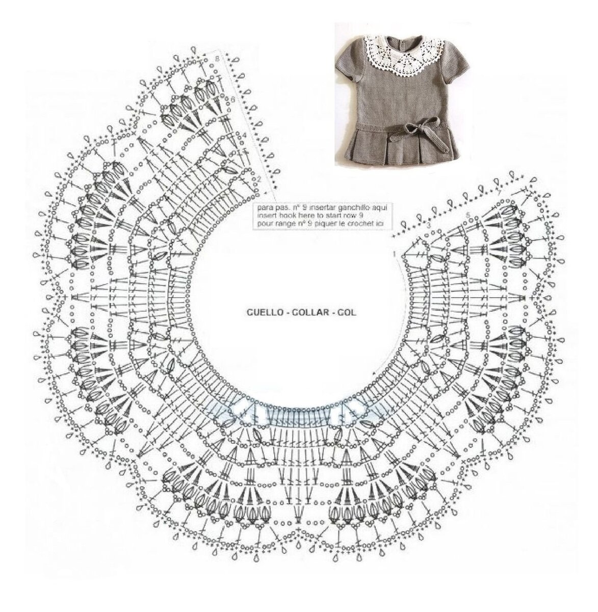 Схема воротника крючком на платье. Схемы вязаных воротничков ажурных крючком. Вязаный воротник крючком на платье схемы. Воротник крючком для девочки на школьное платье схема. Вязание воротничков крючком схемы и описание.