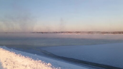 Печорская ГРЭС, на улице - 30°