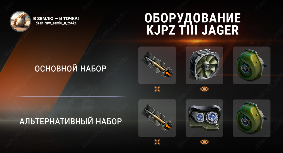 Оборудование для KJPZ TIII Jäger (World of Tanks)