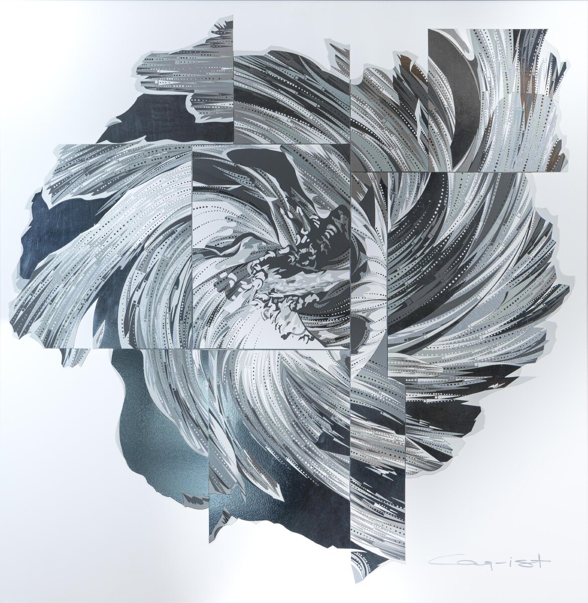 Александр Самодуров. «Стальная роза», 2012. Пластик, самоклеящаяся пленка. 97х94 см., фото:Денис Лапшин