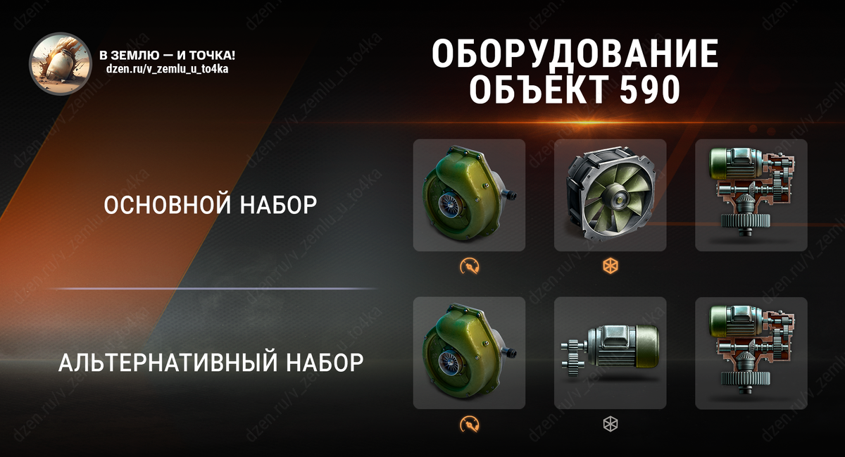 Оборудование для Объект 590 (World of Tanks / Мир танков)