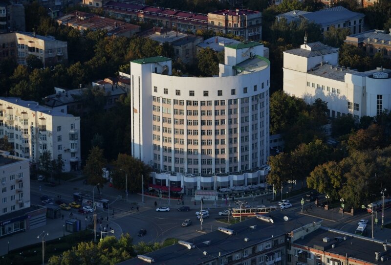 Вид на гостиницу «Исеть» в Екатеринбурге © Павел Лисицын, РИА Новости 