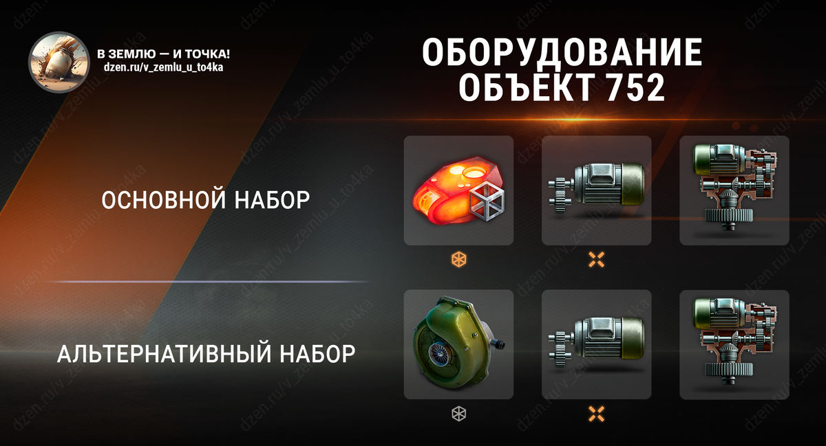 Оборудование для Объект 752 (World of Tanks)