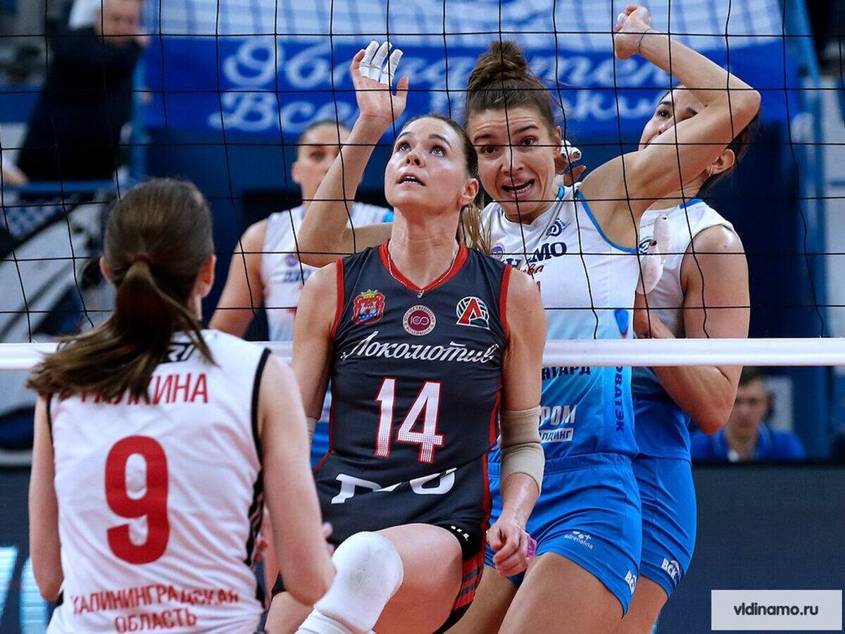    Волейболистки "Динамо" (Москва) и "Локомотива" (Калининград)© Фото : ЖВК "Динамо"