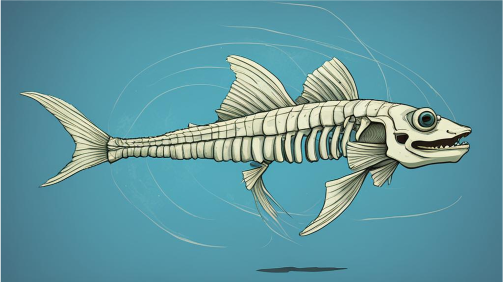 От рыбки остались лишь косточки