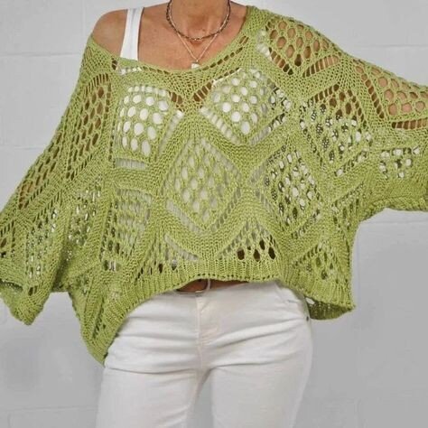 Ажурное пончо спицами! Фото с просторов интернета!