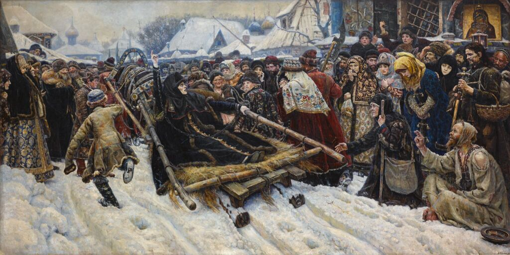 В.И.Суриков "БОЯРЫНЯ МОРОЗОВА" (ГТГ), приобретено Павлом Михайловичем Третьяковым у автора! 1887!